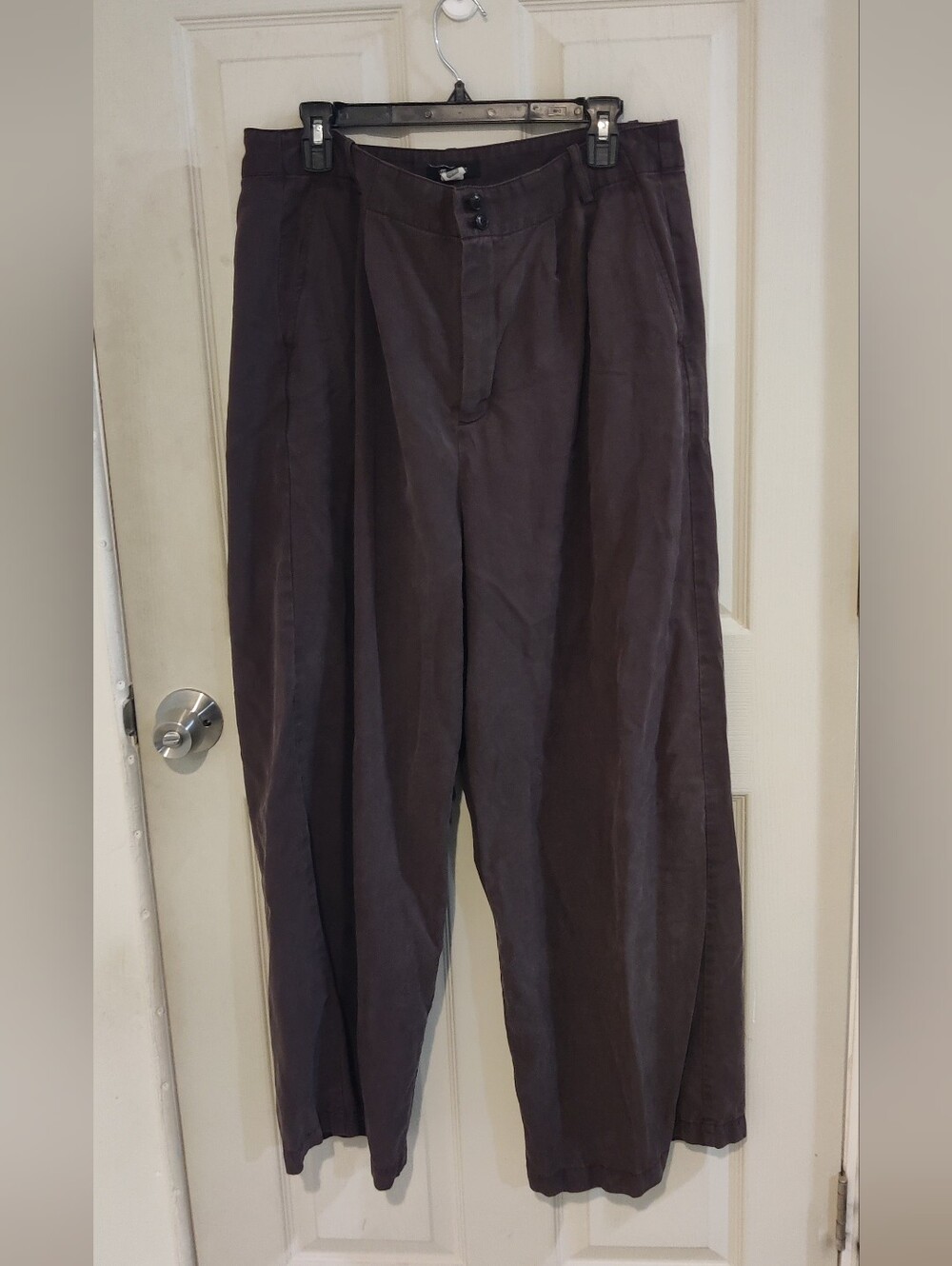 Madewell The Harlow Wide Leg Pant In Chocolate Brown Women's Size 14